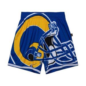 Mitchell & Ness Los Angeles Rams BIG FACE Shorts Blue Men's